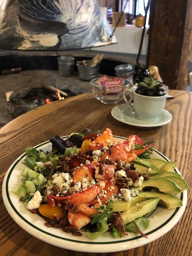 The Round Hearth Cafe Lobster Cobb Salad Stowe
